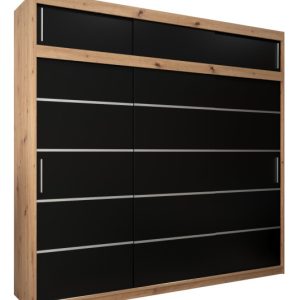 Szafa przesuwna Verona 1 250 artisan + czarny z nadstawką 97384 Szafa przesuwna Verona 1 250 artisan + czarny z nadstawką 97384
