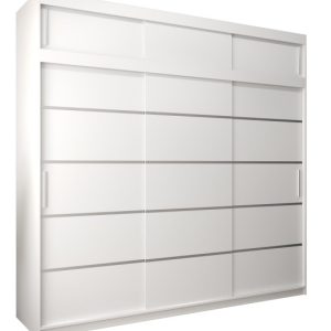 Szafa przesuwna Verona 1 250 biały + biały z nadstawką 97308 Szafa przesuwna Verona 1 250 biały + biały z nadstawką 97308