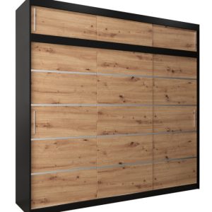 Szafa przesuwna Verona 1 250 czarny + artisan z nadstawką 97230 Szafa przesuwna Verona 1 250 czarny + artisan z nadstawką 97230
