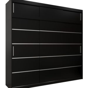 Szafa przesuwna Verona 1 250 czarny + czarny z nadstawką 97089 Szafa przesuwna Verona 1 250 czarny + czarny z nadstawką 97089