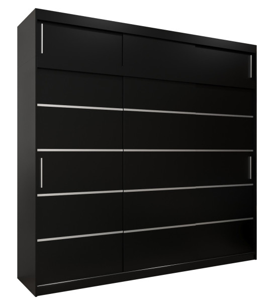 Szafa przesuwna Verona 1 250 czarny + czarny z nadstawką 97089