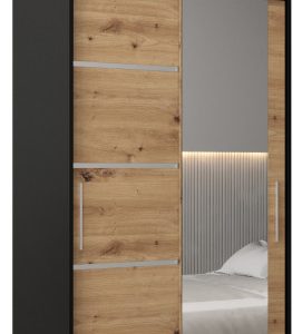 Szafa przesuwna Verona 2 100 czarny + artisan z nadstawką 97145 Szafa przesuwna Verona 2 100 czarny + artisan z nadstawką 97145