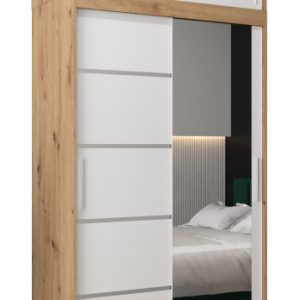 Szafa przesuwna Verona 2 120 artisan + biały z nadstawką 97033 Szafa przesuwna Verona 2 120 artisan + biały z nadstawką 97033