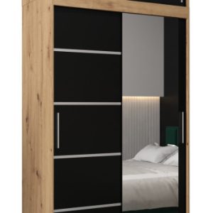 Szafa przesuwna Verona 2 120 artisan + czarny z nadstawką 97445 Szafa przesuwna Verona 2 120 artisan + czarny z nadstawką 97445