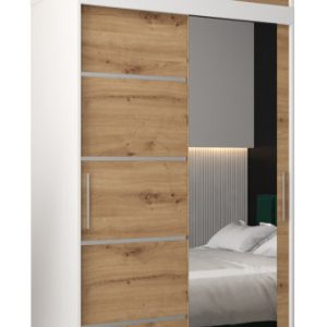 Szafa przesuwna Verona 2 120 biały + artisan z nadstawką 96970 Szafa przesuwna Verona 2 120 biały + artisan z nadstawką 96970