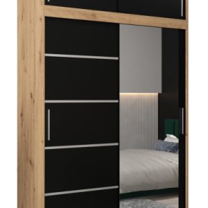 Szafa przesuwna Verona 2 150 artisan + czarny z nadstawką 97354 Szafa przesuwna Verona 2 150 artisan + czarny z nadstawką 97354