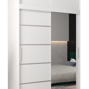 Szafa przesuwna Verona 2 150 biały + biały z nadstawką 97143 Szafa przesuwna Verona 2 150 biały + biały z nadstawką 97143