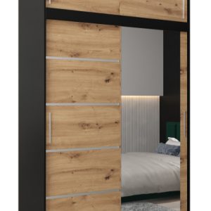 Szafa przesuwna Verona 2 150 czarny + artisan z nadstawką 97437 Szafa przesuwna Verona 2 150 czarny + artisan z nadstawką 97437