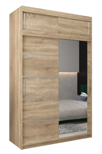 Szafa przesuwna Verona 2 150 sonoma + sonoma z nadstawką 97232