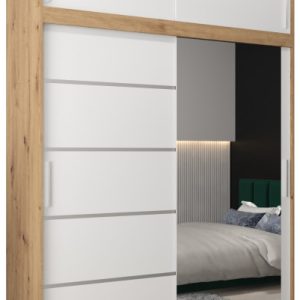 Szafa przesuwna Verona 2 180 artisan + biały z nadstawką 97256 Szafa przesuwna Verona 2 180 artisan + biały z nadstawką 97256