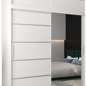 Szafa przesuwna Verona 2 200 biały + biały z nadstawką 97009 Szafa przesuwna Verona 2 200 biały + biały z nadstawką 97009