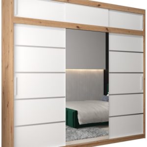 Szafa przesuwna Verona 2 250 artisan + biały z nadstawką 97542 Szafa przesuwna Verona 2 250 artisan + biały z nadstawką 97542