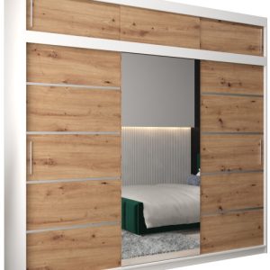 Szafa przesuwna Verona 2 250 biały + artisan z nadstawką 97171 Szafa przesuwna Verona 2 250 biały + artisan z nadstawką 97171