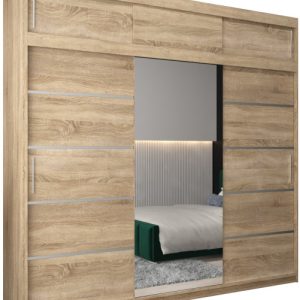 Szafa przesuwna Verona 2 250 sonoma + sonoma z nadstawką 97307 Szafa przesuwna Verona 2 250 sonoma + sonoma z nadstawką 97307