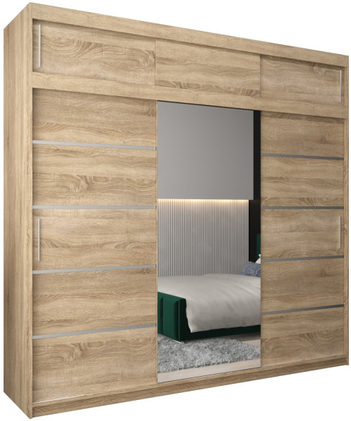 Szafa przesuwna Verona 2 250 sonoma + sonoma z nadstawką 97307