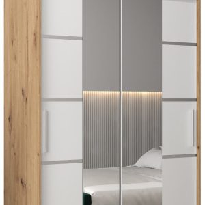 Szafa przesuwna Verona 4 120 artisan + biały z nadstawką 97510