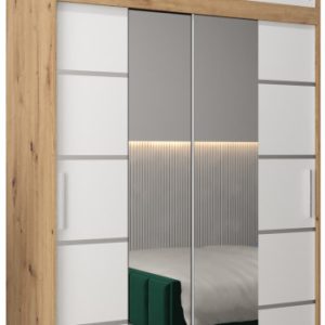 Szafa przesuwna Verona 4 150 artisan + biały z nadstawką 97454 Szafa przesuwna Verona 4 150 artisan + biały z nadstawką 97454