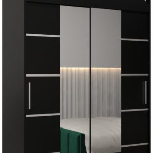 Szafa przesuwna Verona 4 150 czarny + czarny z nadstawką 97138 Szafa przesuwna Verona 4 150 czarny + czarny z nadstawką 97138