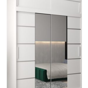 Szafa przesuwna Verona 4 180 biały + biały z nadstawką 97477 Szafa przesuwna Verona 4 180 biały + biały z nadstawką 97477