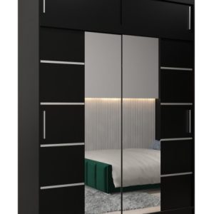 Szafa przesuwna Verona 4 180 czarny + czarny z nadstawką 97272 Szafa przesuwna Verona 4 180 czarny + czarny z nadstawką 97272
