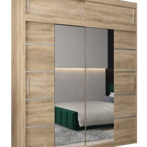 Szafa przesuwna Verona 4 200 sonoma + sonoma z nadstawką 97116 Szafa przesuwna Verona 4 200 sonoma + sonoma z nadstawką 97116