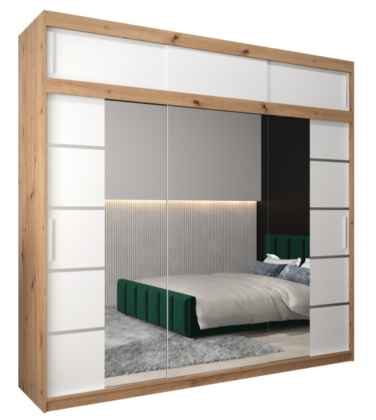 Szafa przesuwna Verona 4 250 artisan + biały z nadstawką 97367