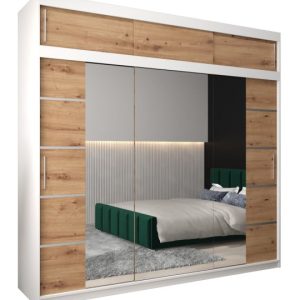 Szafa przesuwna Verona 4 250 biały + artisan z nadstawką 97518 Szafa przesuwna Verona 4 250 biały + artisan z nadstawką 97518