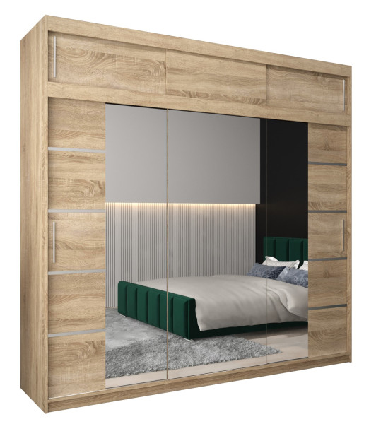 Szafa przesuwna Verona 4 250 sonoma + sonoma z nadstawką 97119