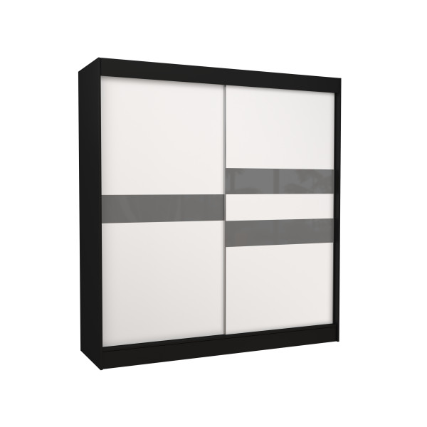 Szafa przesuwna z lacobelem BATIA 200 Black 1018630