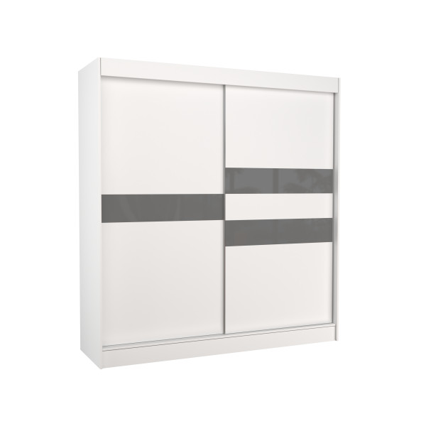 Szafa przesuwna z lacobelem BATIA 200 White 1018637