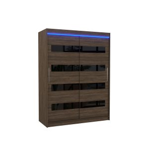 Szafa przesuwna z lacobelem i oświetleniem LED MARTINEZ 150 Choco 1019547