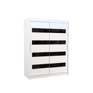 Szafa przesuwna z lacobelem i oświetleniem LED MARTINEZ 150 White 1019538
