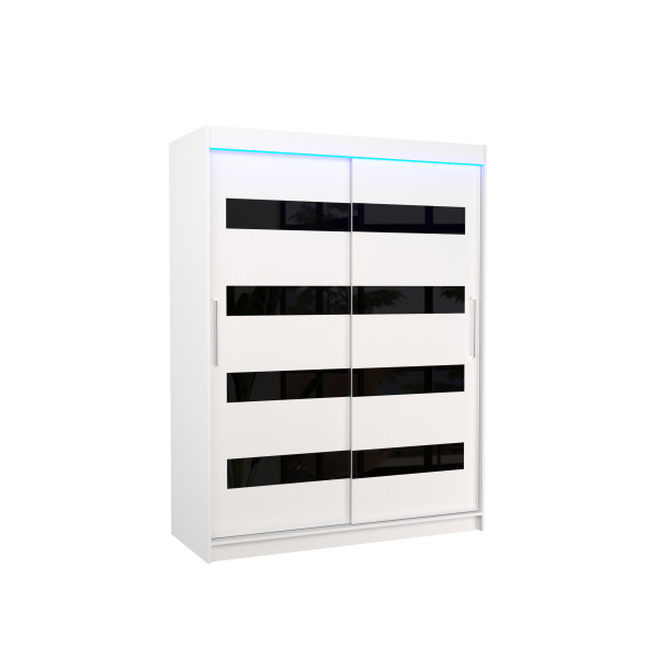 Szafa przesuwna z lacobelem i oświetleniem LED MARTINEZ 150 White 1019538