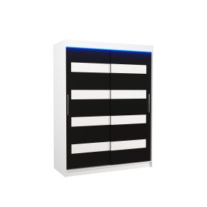 Szafa przesuwna z lacobelem i oświetleniem LED MARTINEZ 150 White 1019488