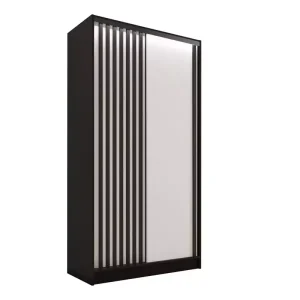 Szafa przesuwna z lamelami 100 cm LAMEL 3D Biały 248977 Szafa przesuwna z lamelami 100 cm LAMEL 3D Biały 248977