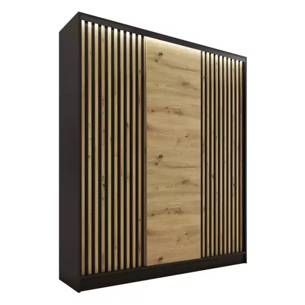 Szafa przesuwna z lamelami 150 cm LOFT artisan 527154