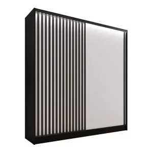 Szafa przesuwna z lamelami 180 cm LAMEL 3D Biały 248980 Szafa przesuwna z lamelami 180 cm LAMEL 3D Biały 248980