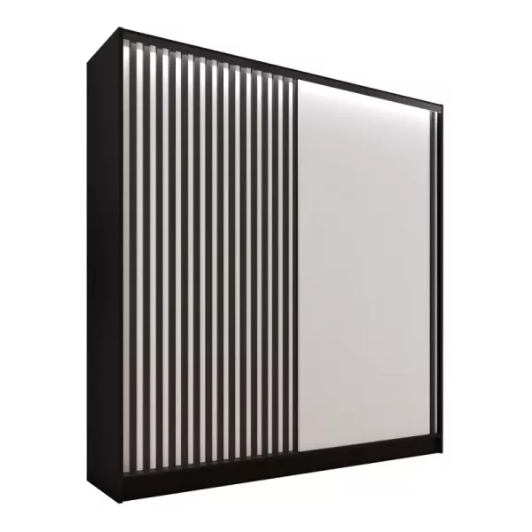 Szafa przesuwna z lamelami 180 cm LAMEL 3D Biały 248980
