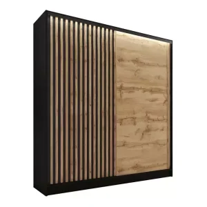 Szafa przesuwna z lamelami 180 cm LAMEL 3D Wotan 248955 Szafa przesuwna z lamelami 180 cm LAMEL 3D Wotan 248955