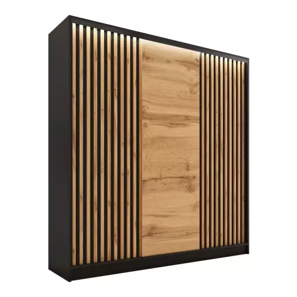Szafa przesuwna z lamelami 180 cm LOFT wotan 527340