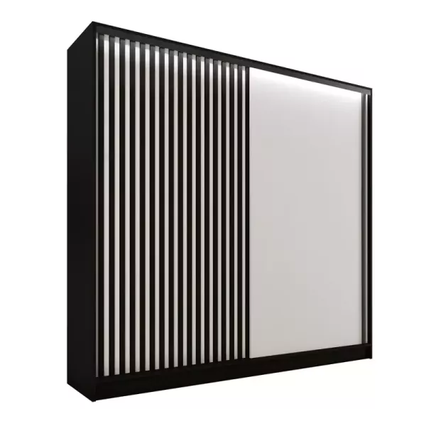 Szafa przesuwna z lamelami 200 cm LAMEL 3D Biały 248978