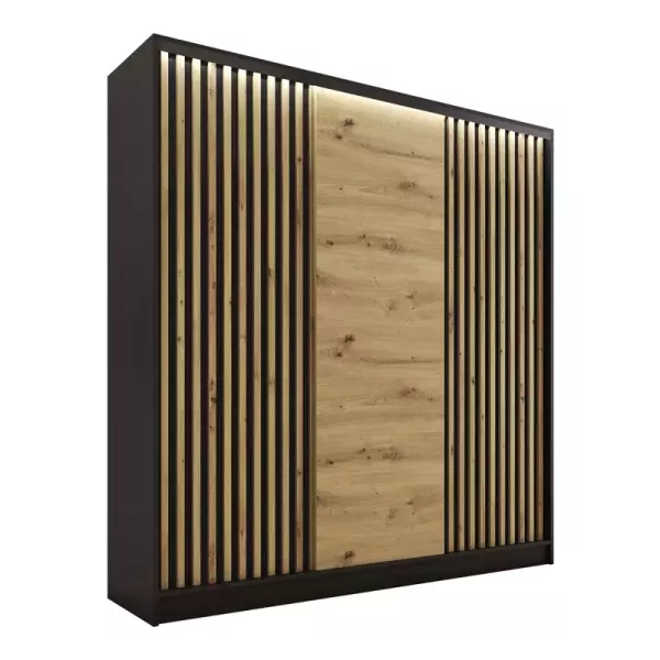 Szafa przesuwna z lamelami 200 cm LOFT artisan 527360