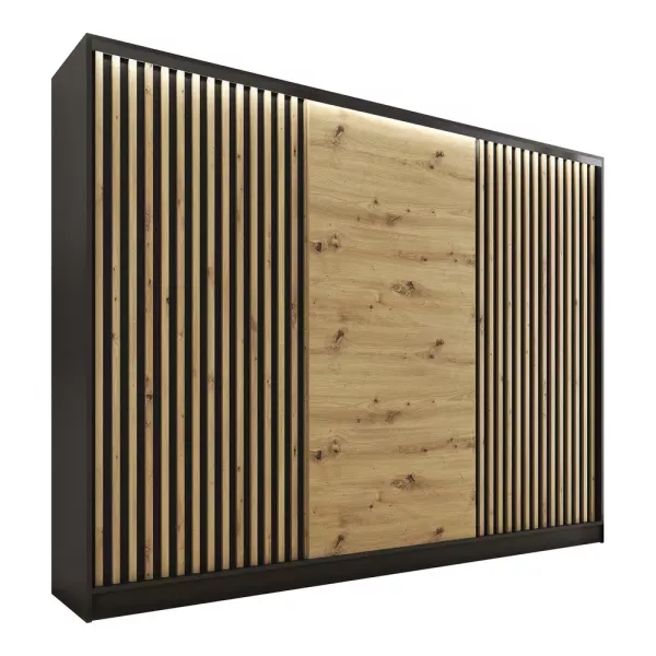 Szafa przesuwna z lamelami 250 cm LOFT artisan 527339