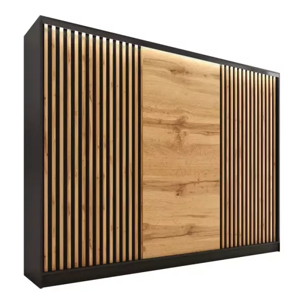 Szafa przesuwna z lamelami 250 cm LOFT wotan 527239