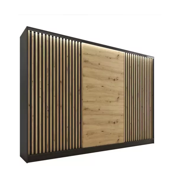 Szafa przesuwna z lamelami 280 cm LOFT artisan 527184