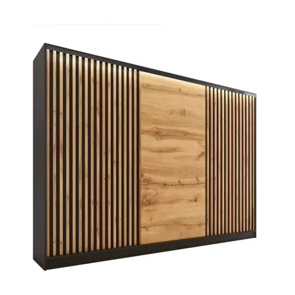 Szafa przesuwna z lamelami 280 cm LOFT wotan 527238