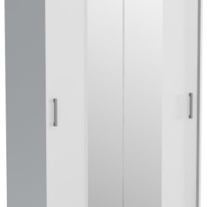 Szafa przesuwna z lustrem 120 cm NASTE biały 699021 Szafa przesuwna z lustrem 120 cm NASTE biały 699021