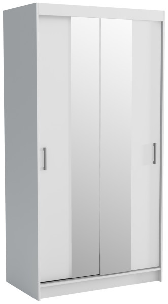 Szafa przesuwna z lustrem 120 cm NASTE biały 699021