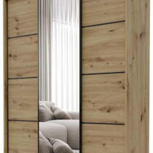 Szafa przesuwna z lustrem 150 cm BEST dąb artisan 701848