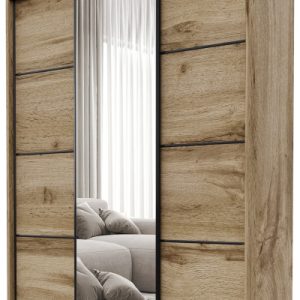 Szafa przesuwna z lustrem 150 cm BEST Dąb wotan 701846